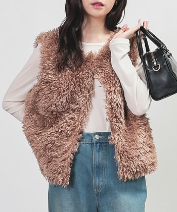 【Honeys公式 / ハニーズ】ファーベスト レディース L モカ プチプラ 【Honeys公式 / ハニーズ】ファーベスト レディース L モカ プチプラ