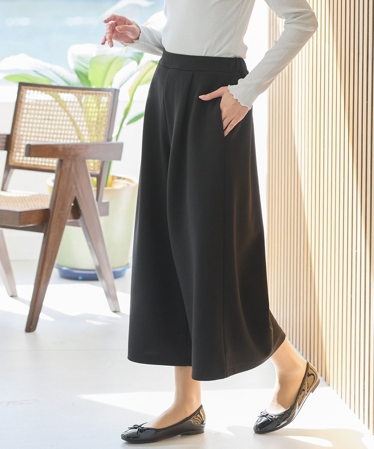 ガウチョパンツ(ホワイト) heve ヘイヴ シアーサテンガウチョパンツ