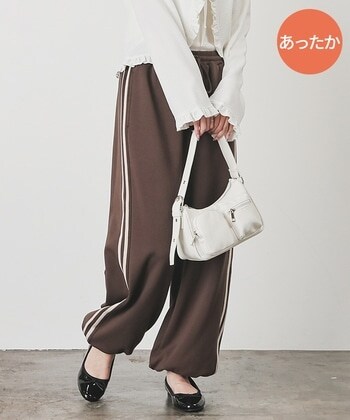 【Honeys公式 / ハニーズ】あったかライン入りパンツ レディース S ブラウン プチプラ 【Honeys公式 / ハニーズ】あったかライン入りパンツ レディース S ブラウン プチプラ