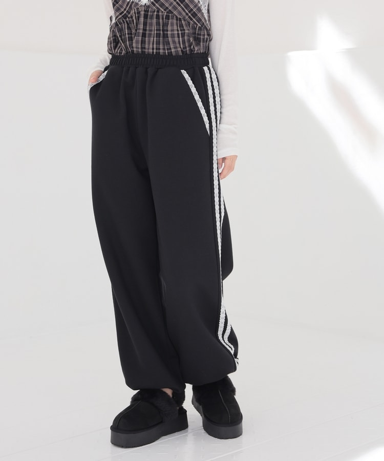 レース付スウェットパンツ