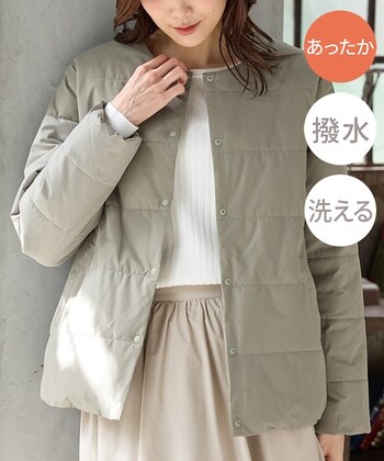 【Honeys公式 / ハニーズ】ノーカラーライトブルゾン レディース M ライトカーキ プチプラ 【Honeys公式 / ハニーズ】ノーカラーライトブルゾン レディース M ライトカーキ プチプラ