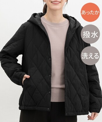 【Honeys公式 / ハニーズ】フードライトブルゾン レディース Ｌ ブラック プチプラ