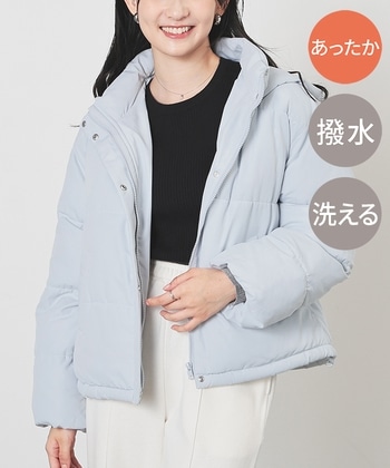 【Honeys公式 / ハニーズ】ファイバーダウンブルゾン レディース L サックス プチプラ 【Honeys公式 / ハニーズ】ファイバーダウンブルゾン レディース L サックス プチプラ