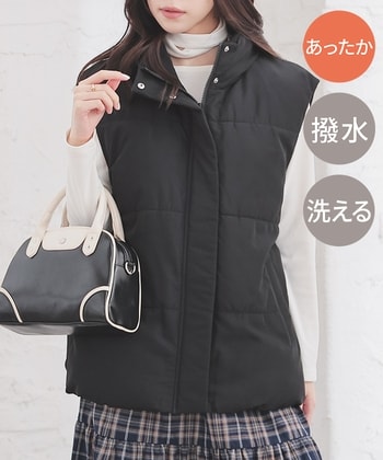 【Honeys公式 / ハニーズ】ファイバーダウンベスト レディース S ブラック プチプラ 【Honeys公式 / ハニーズ】ファイバーダウンベスト レディース S ブラック プチプラ