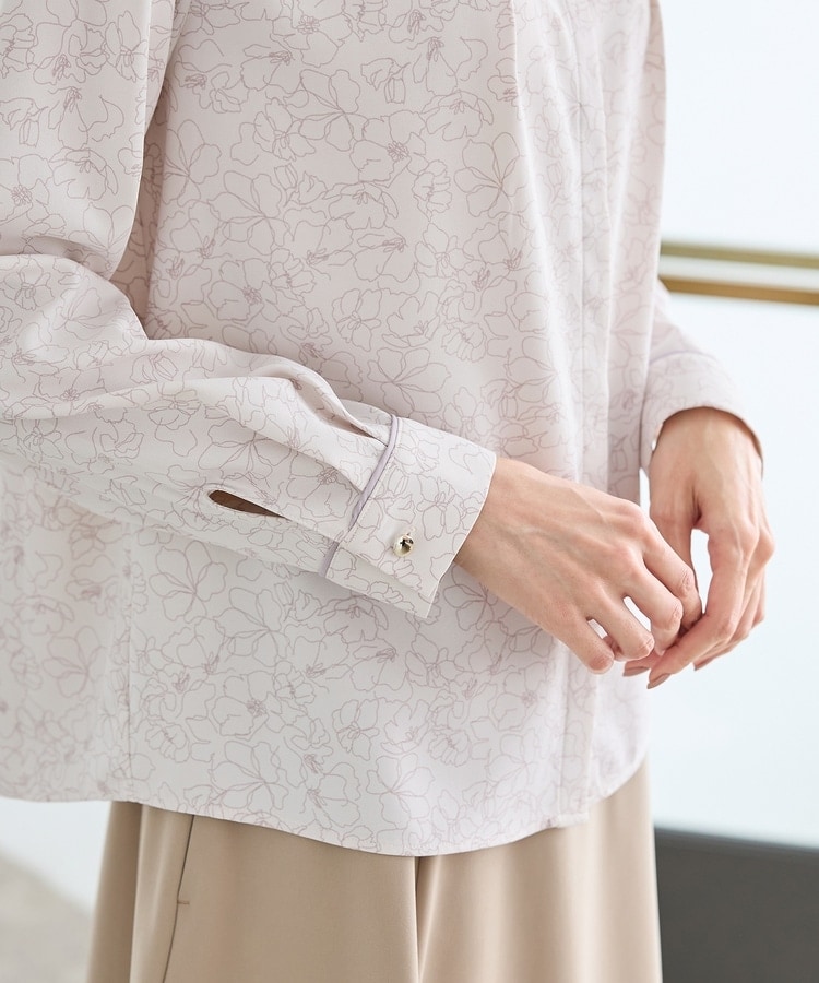 配色バンドカラーブラウス: トップス｜ハニーズ公式通販