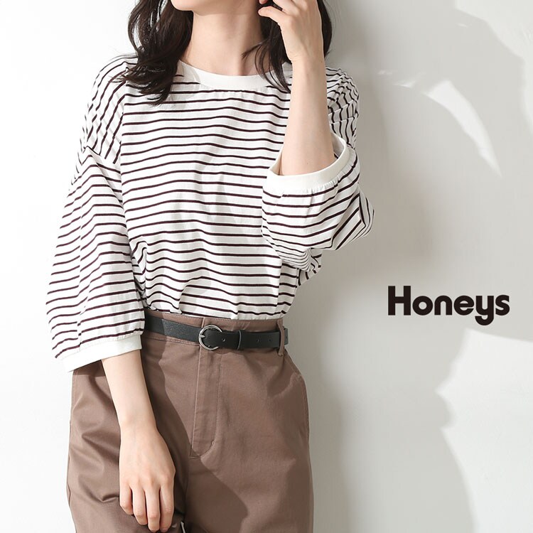ハニーズ公式通販 半袖ボーダートップス トップス Honeys Online Shop レディースファッション通販