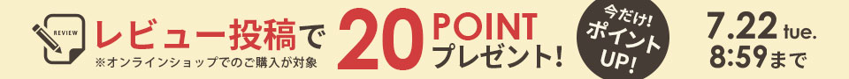 レビューで20ポイント